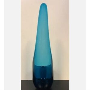Elegant Blue Glass Vase